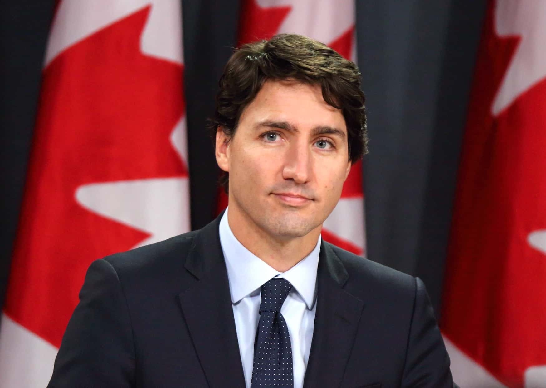 Justin Trudeau auf einer Pressekonferenz