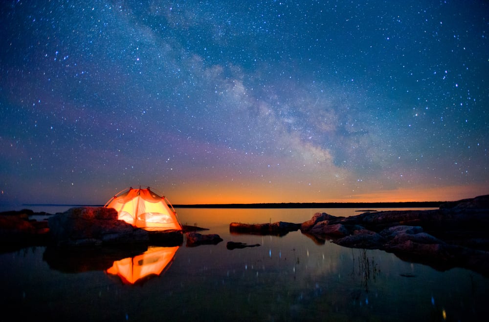Campingplatz eines Dark Sky Preserves in Kanada