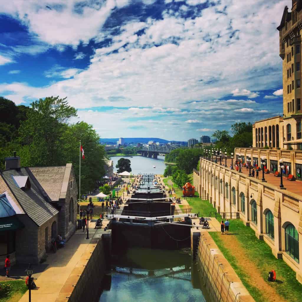 Bytown Museum am Kanal, Ottawa, Kanada