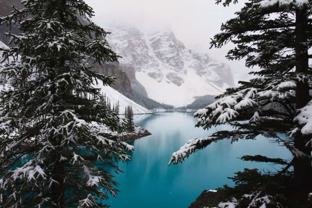 Lake Louise im Winter, Alberta, Kanada