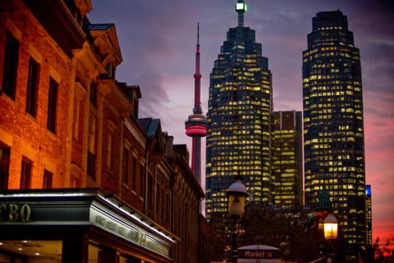 Toronto by night CN Tower
