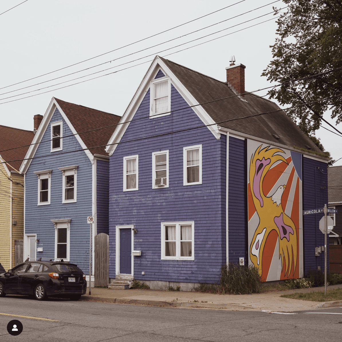 Bunte Häuser in der Agricola Street, einem der Instagram Spots in Halifax