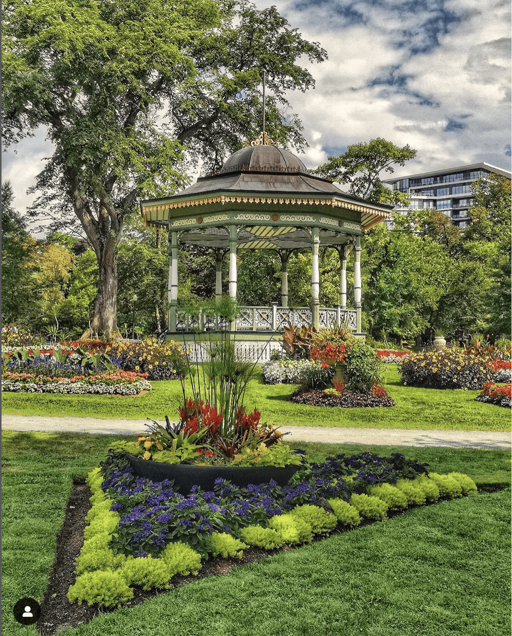 Blumenbeete in den Halifax Public Gardens