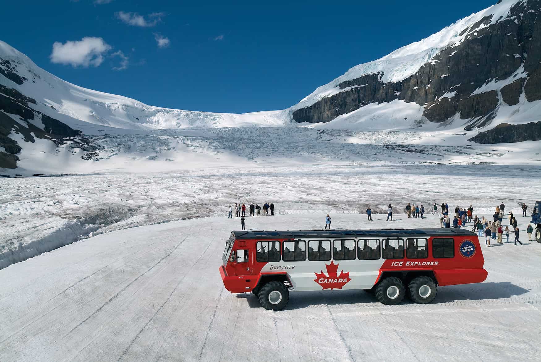 Mit einem Ice Explorer unterwegs zum Athabasca Gletscher 