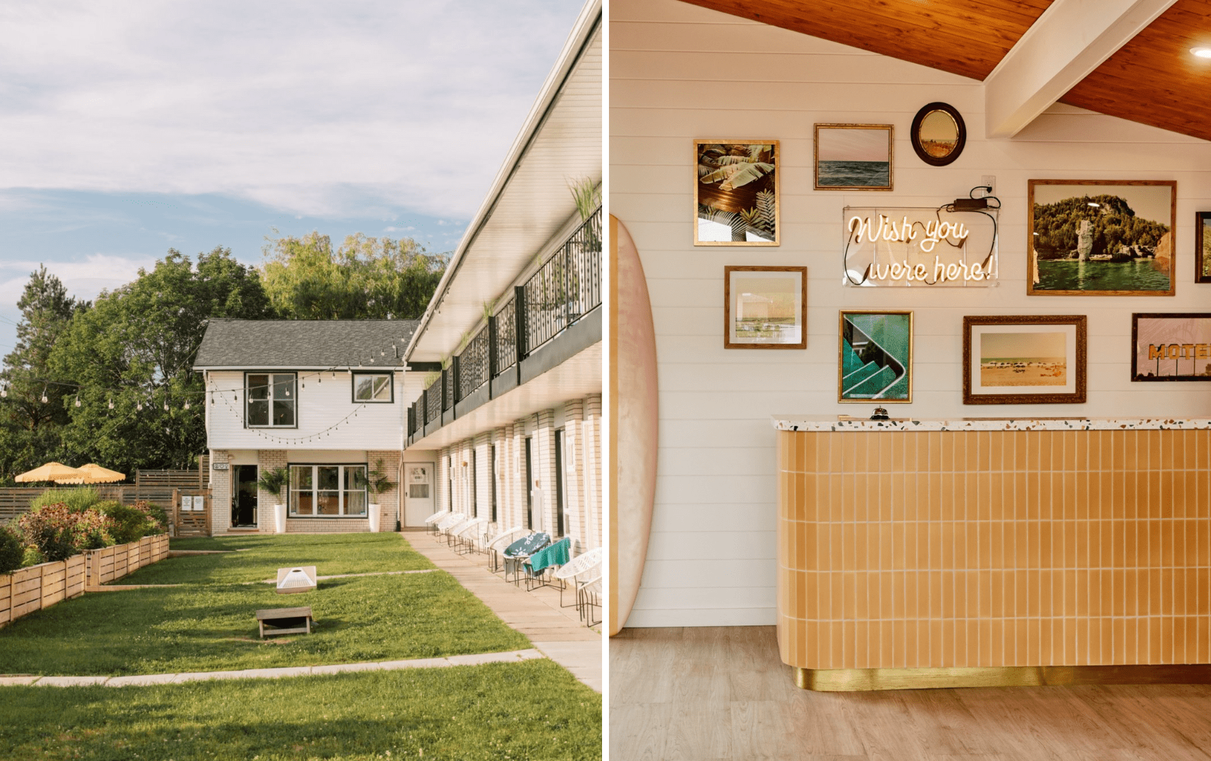 The June Motel von außen und Lobby