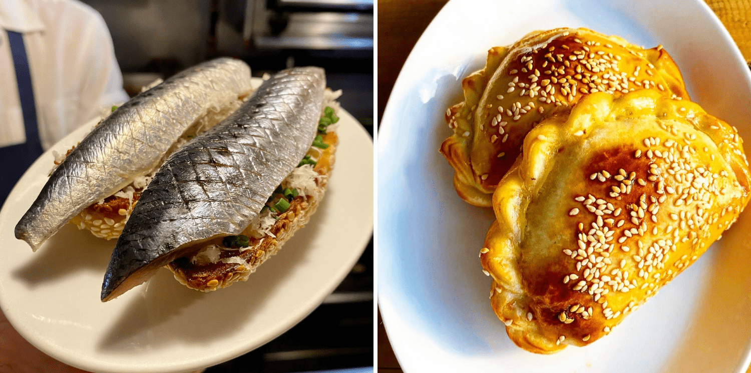 Empanadas und Fischbagel im Beba Restaurant