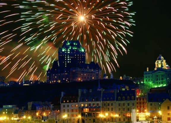 Feuerwerk über Québec City
