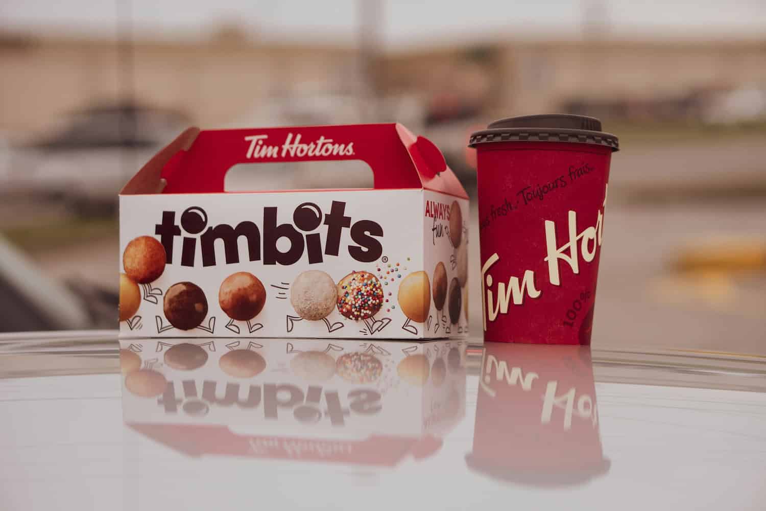 Timbits-Box von Tim Hortons Kaffeehaus.