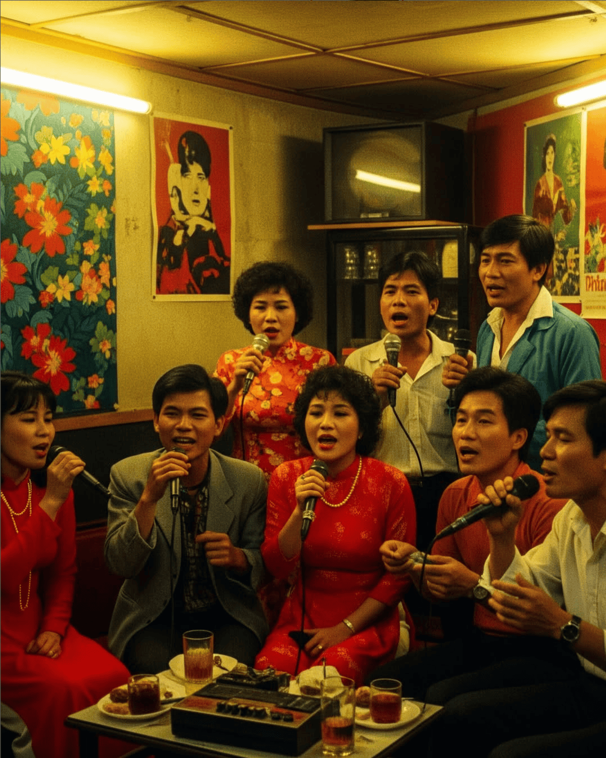 Karaoke im Restaurant Ăn chơi Plaza in Montreal.