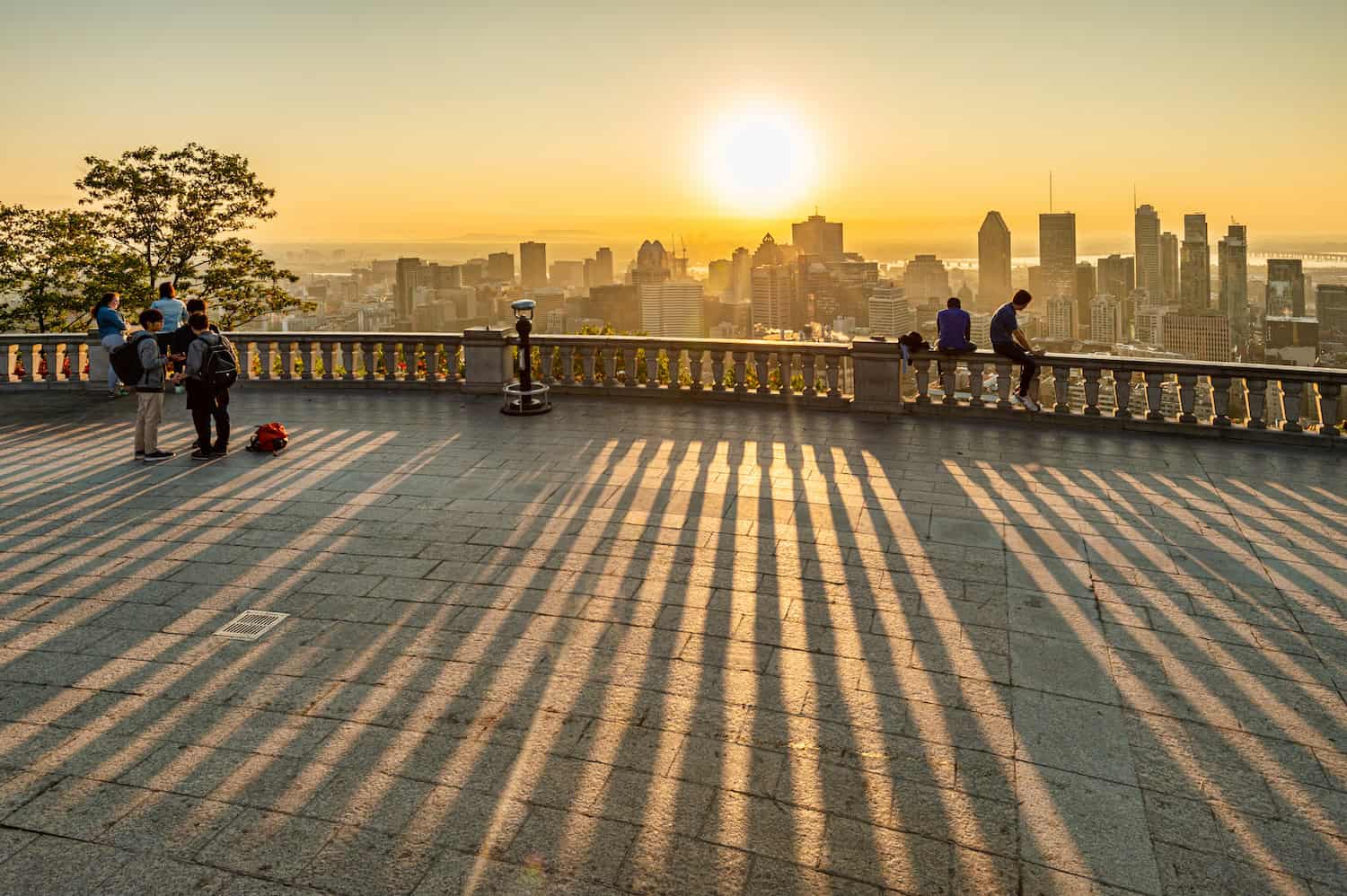 Aussichtsplattform Kondiaronk Belvedere im Montreal im Sonnenuntergang