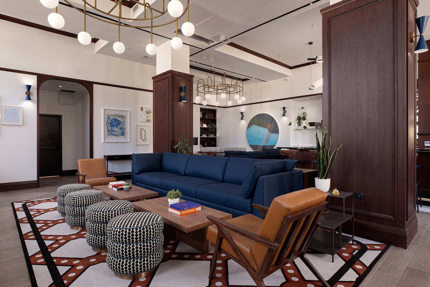 Hotellobby des The Postmark Hotel in Newmarket in Ontario. 