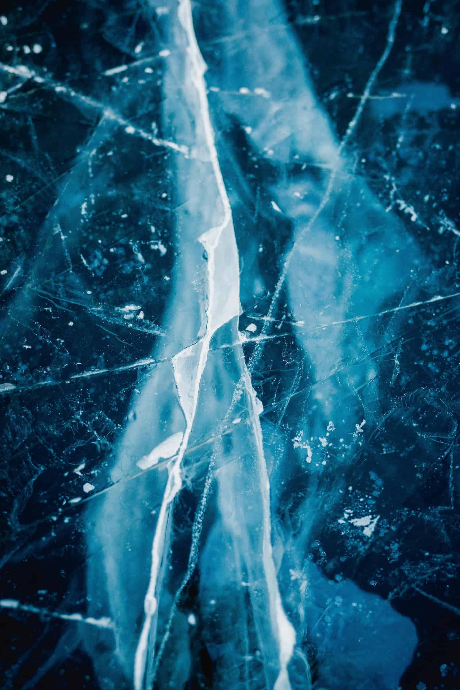 Details in gefrorener Eisfläche auf Eis-Highway.