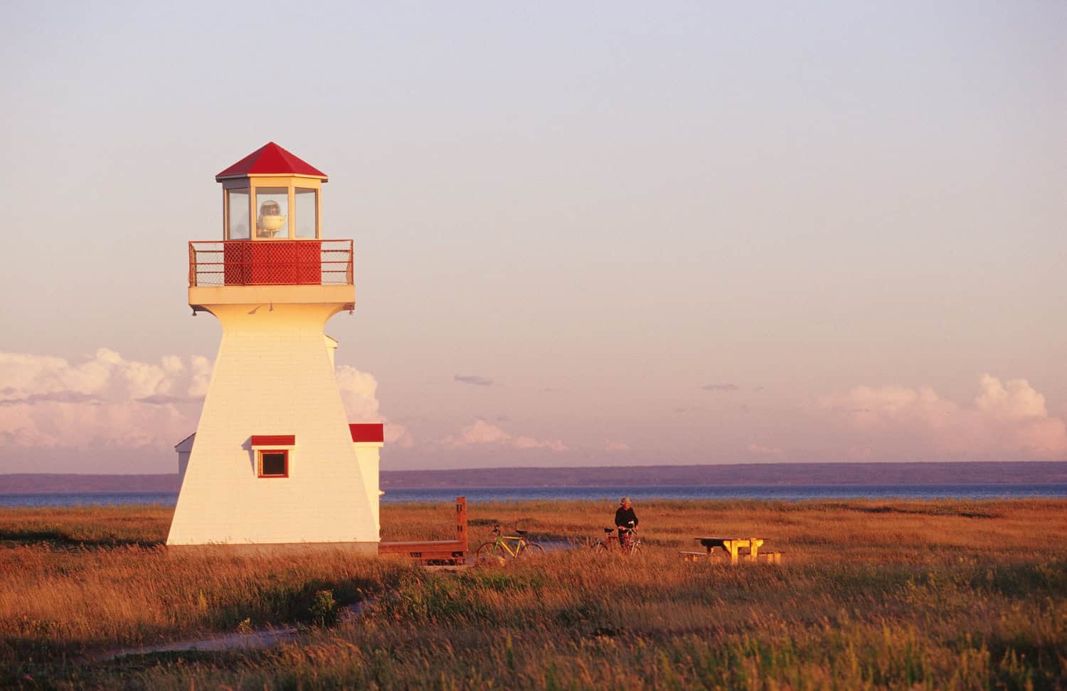 Leuchtturm in Gaspésie in Québec.